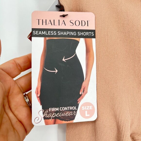 Thalia Sodi Seamless Shaping Shorts Firm Control Shapewear With Lace Trim L‎ - Picture 5 of 7
